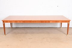 Baker Furniture French Regency Louis XVI Cherry Wood Dining Table, Refinished