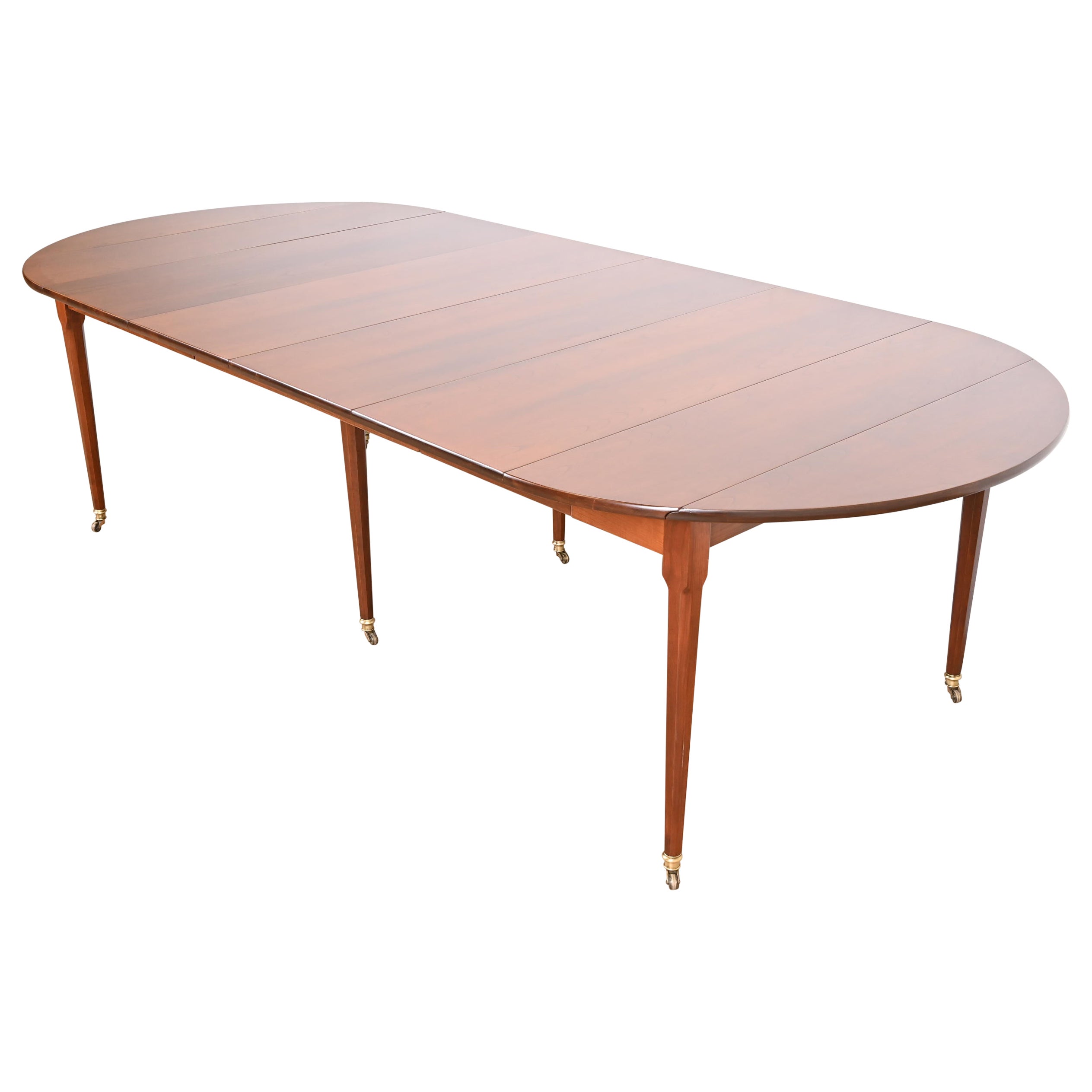Baker Muebles Regencia Francesa Luis XVI Mesa de Comedor de Madera de Cerezo, Reacabada