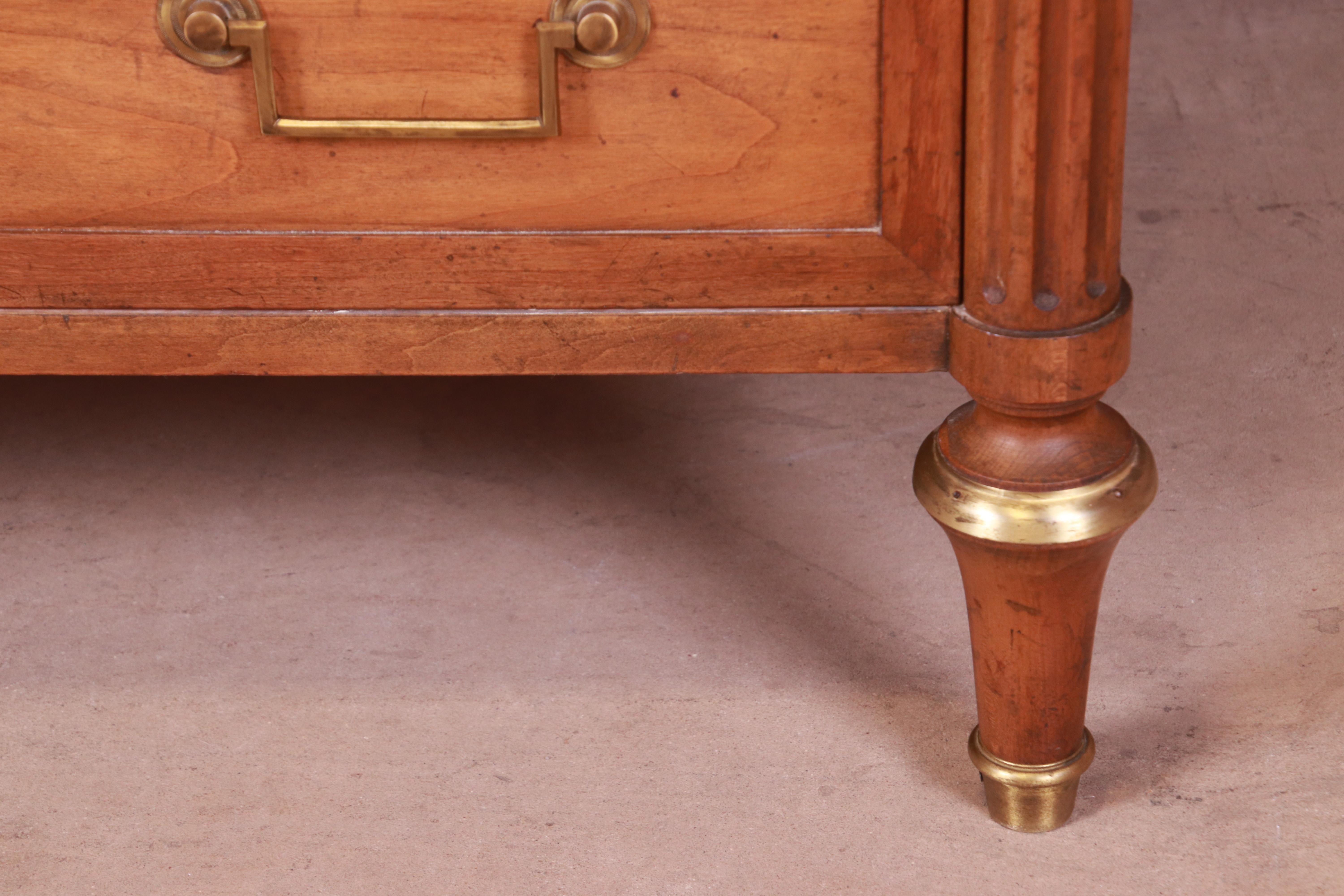 Baker Furniture French Regency Louis XVI Cherry Wood Highboy Dresser, 1960s 6