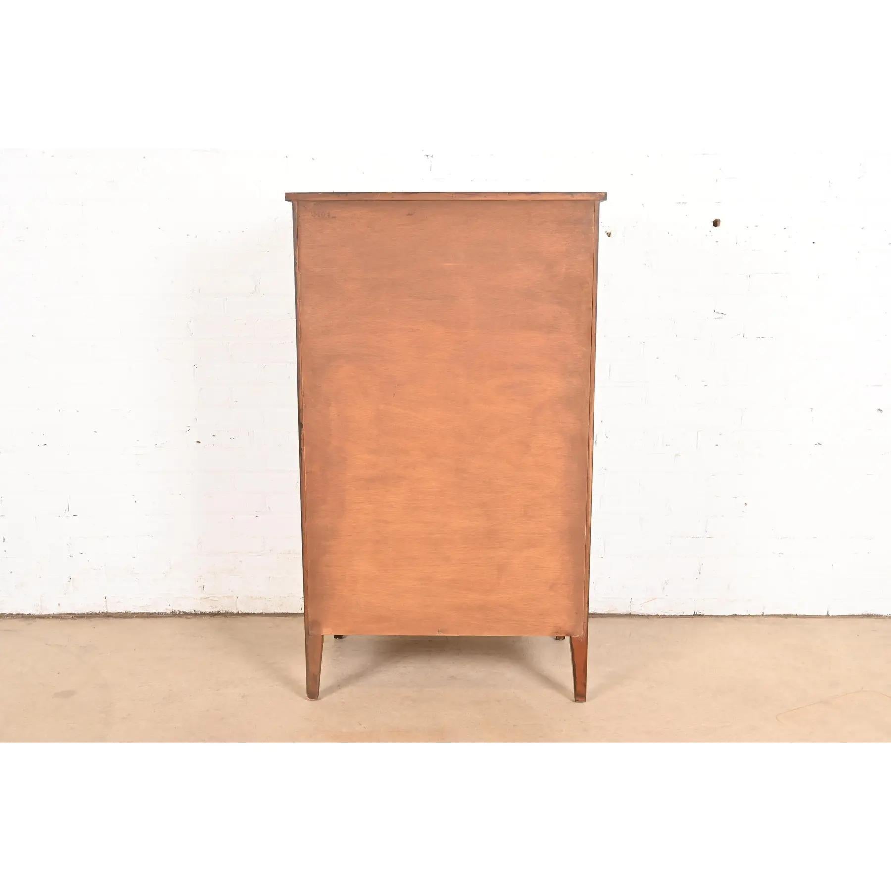 Baker Furniture - Comò Highboy in legno di ciliegio Luigi XVI - Regenza Francese in vendita 7
