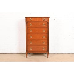 Baker Furniture French Regency Louis XVI Cherry Wood Highboy Dresser