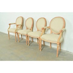 Baker Furniture French Regency Louis XVI Dining Chairs, Set of Four
