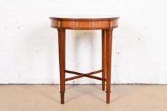 Baker Furniture French Regency Louis XVI Mahogany and Satinwood Tea Table