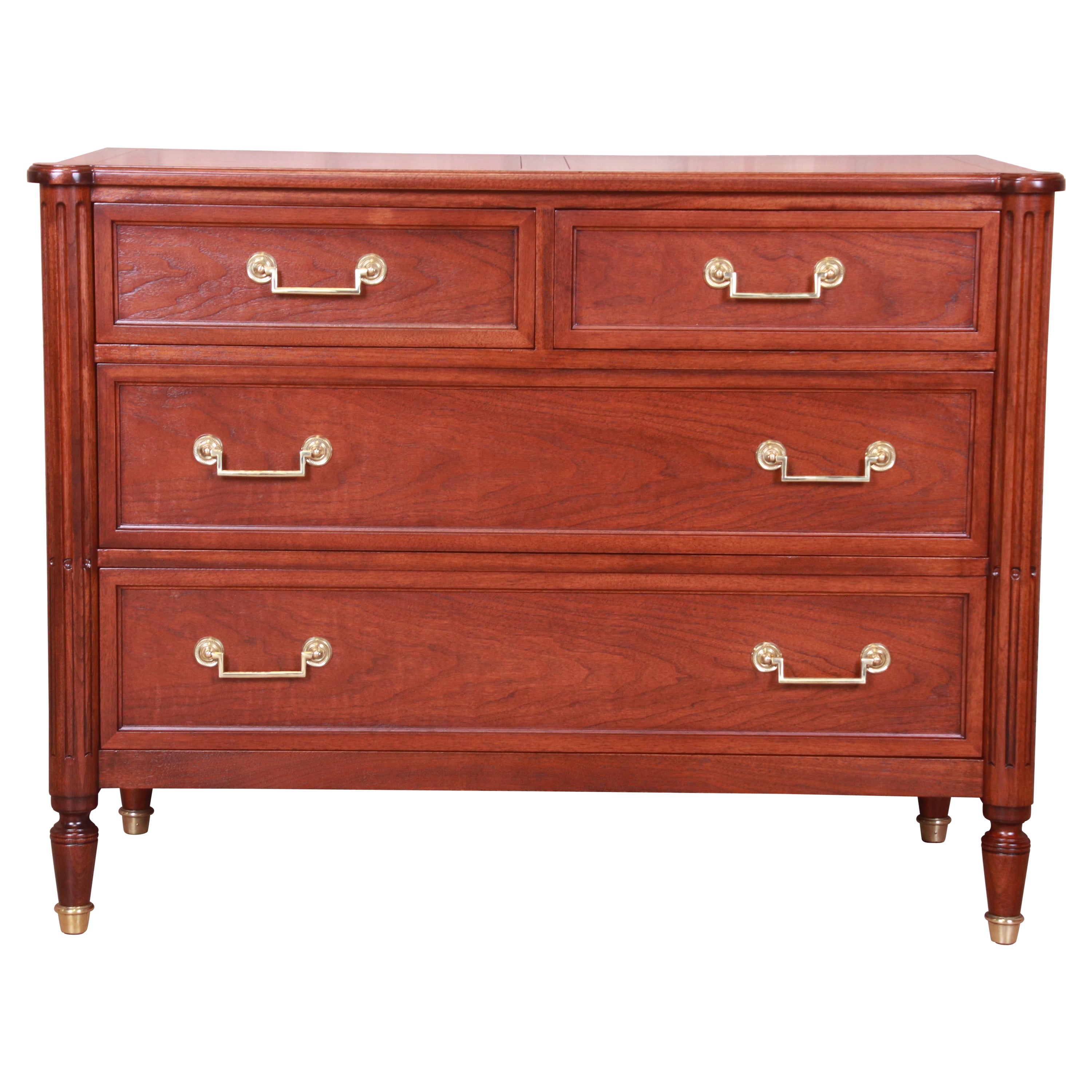 Baker Furniture French Regency Louis XVI Mahogany Chest of Drawers, Refinished