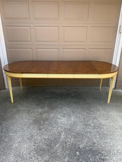 Baker Furniture French Regency Louis XVI Mahogany Painted Dining Table, 1960s