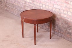 Baker Furniture French Regency Louis XVI Mahogany Tea Table, Newly Refinished
