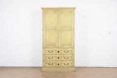 Baker Furniture French Regency Louis XVI Painted Armoire Dresser or Linen Press