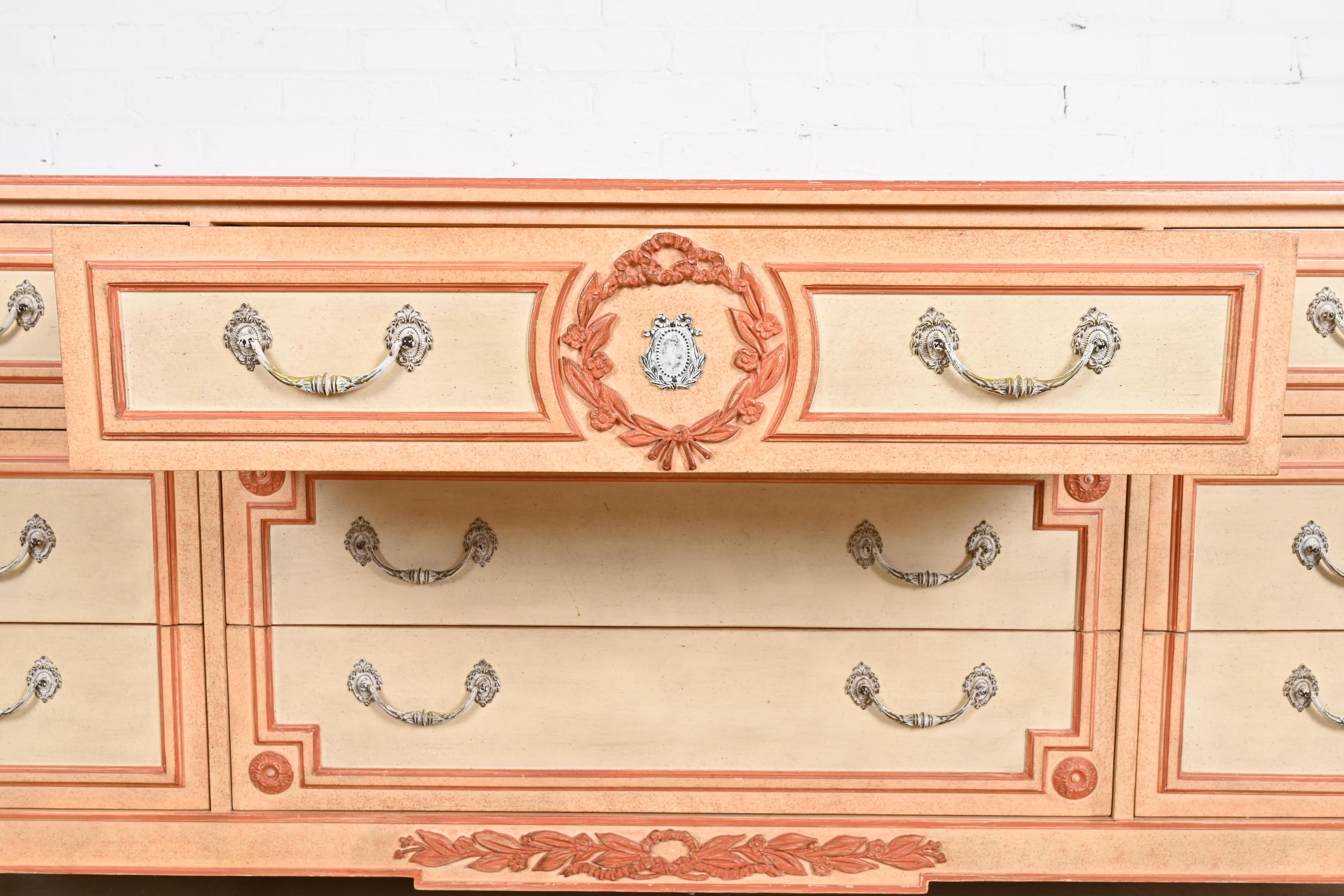 Baker Furniture French Regency Louis XVI Painted Dresser or Credenza, 1960s 5