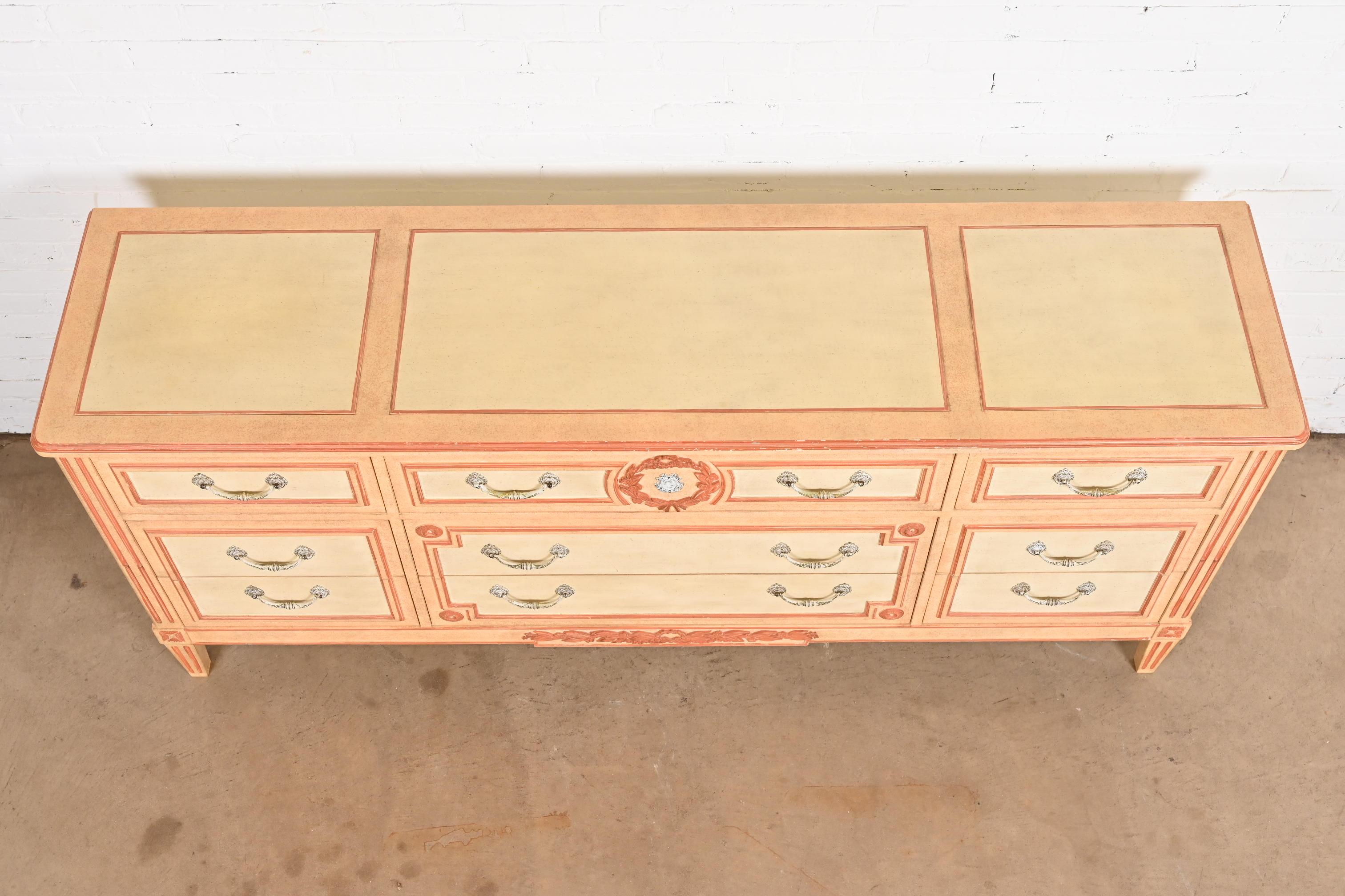 Baker Furniture French Regency Louis XVI Painted Dresser or Credenza, 1960s 9