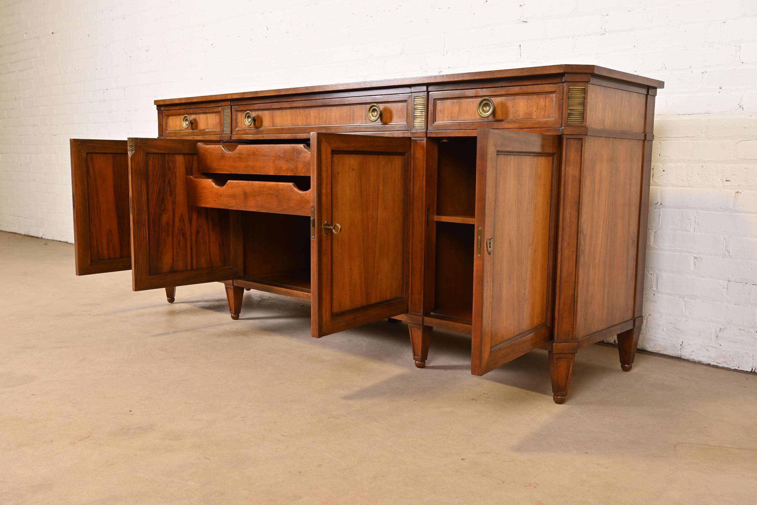 Baker Furniture French Regency Louis XVI Rosewood and Walnut Sideboard Credenza For Sale 10