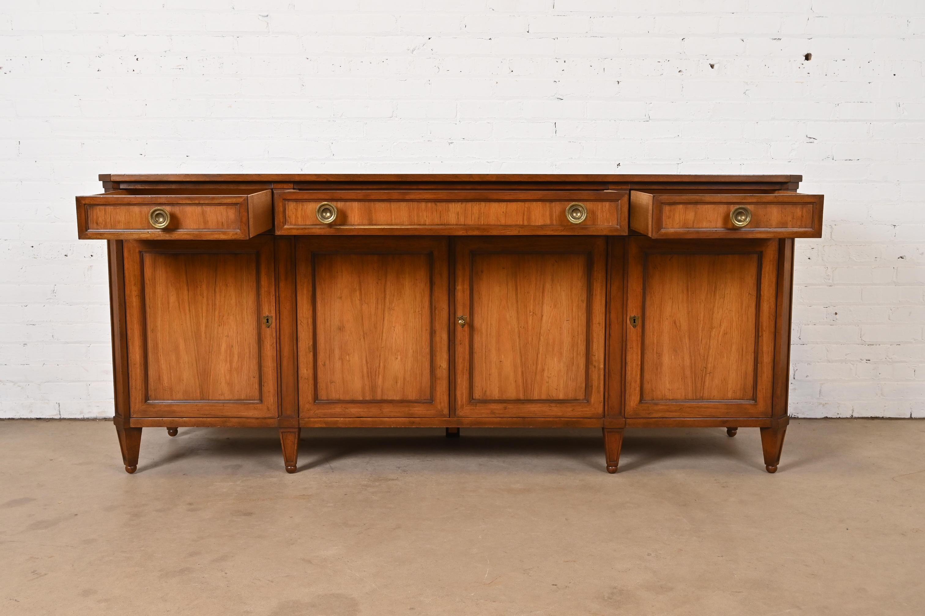 Baker Furniture French Regency Louis XVI Rosewood and Walnut Sideboard Credenza 2