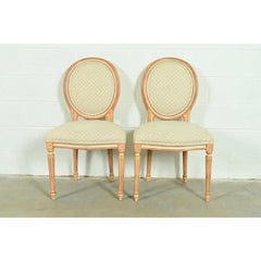 Baker Furniture French Regency Louis XVI Side Chairs or Dining Chairs, Pair