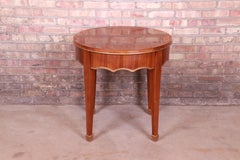 Baker Furniture French Regency Louis XVI Walnut and Parcel Gilt Tea Table