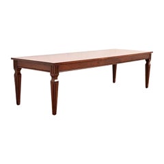 Baker Furniture French Regency Louis XVI Walnut Coffee Table, Newly Refinished