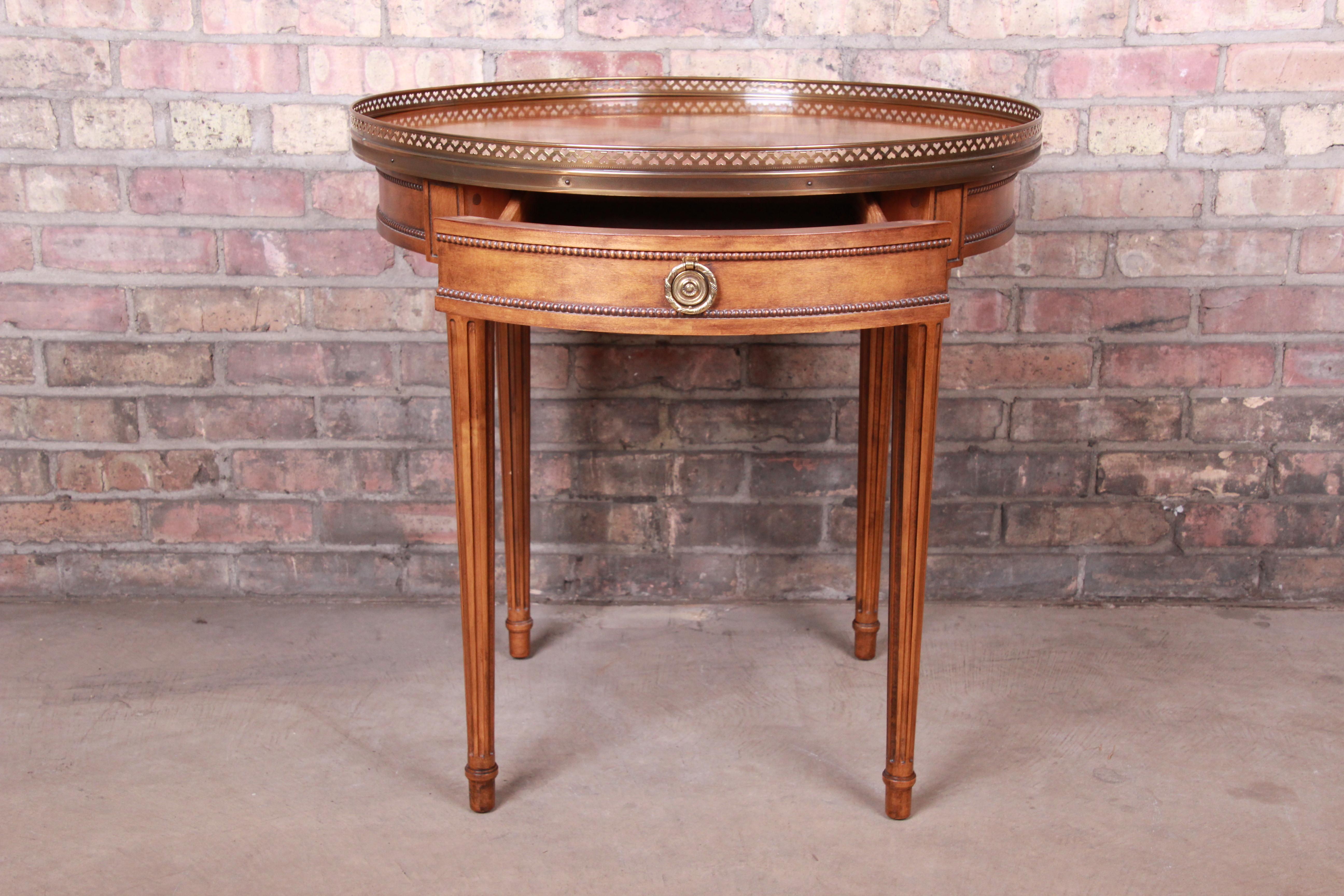 Baker Furniture French Regency Louis XVI Walnut Tea Table 4