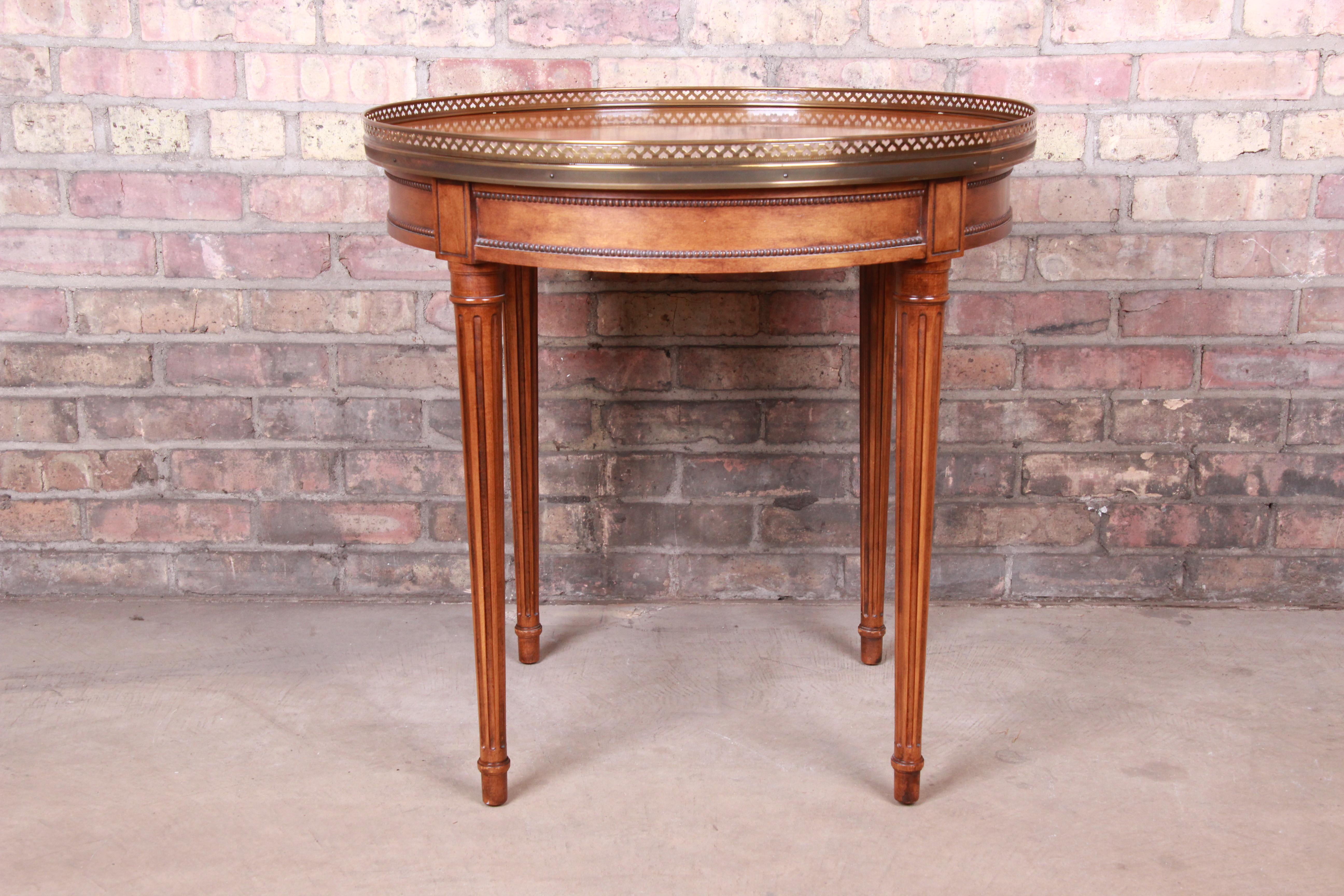 Baker Furniture French Regency Louis XVI Walnut Tea Table 11