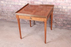 Baker Furniture French Regency Louis XVI Walnut Tea Table