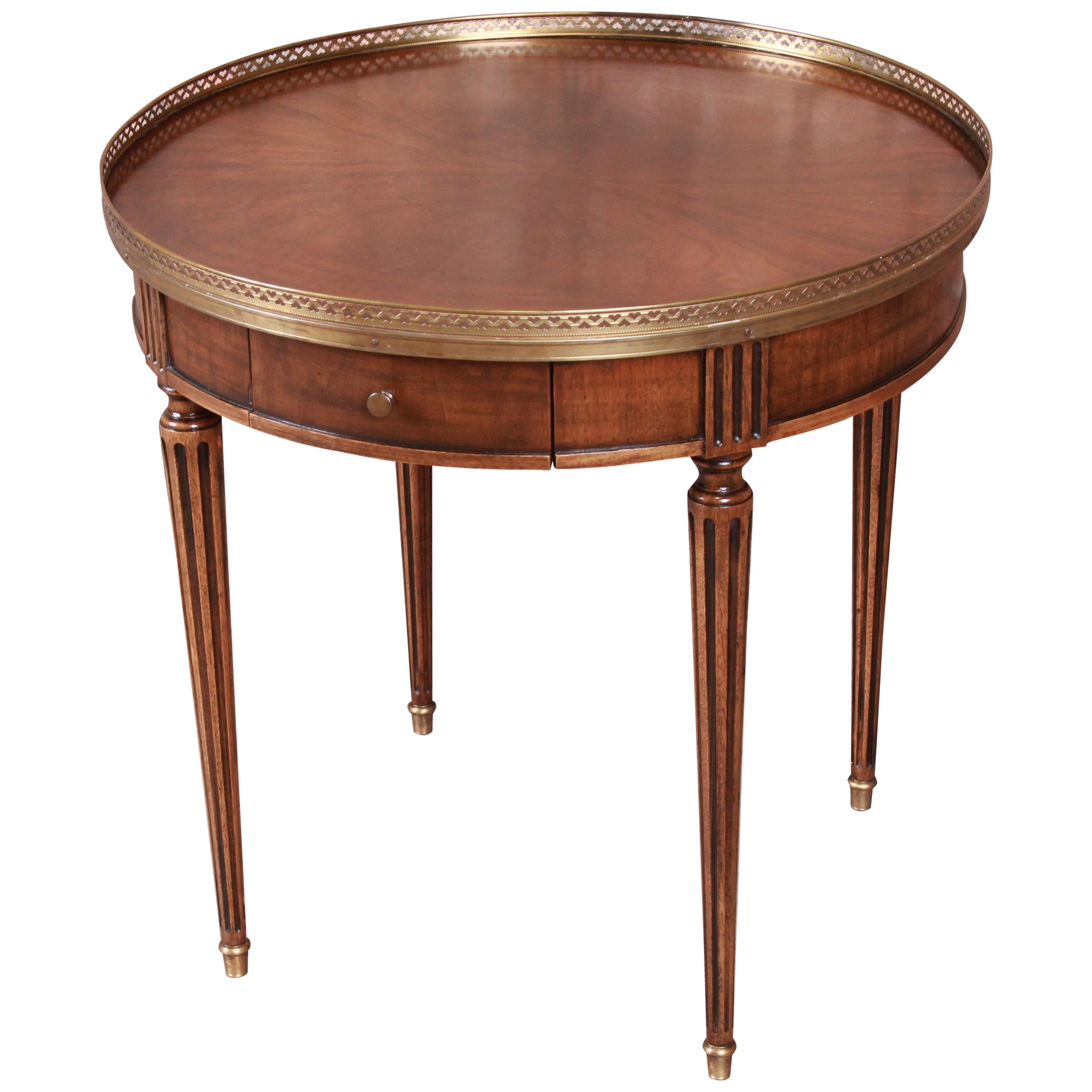 Baker Furniture French Regency Louis XVI Walnut Tea Table