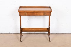 Baker Furniture French Regency Louis XVI Walnut Tea Table or Side Table