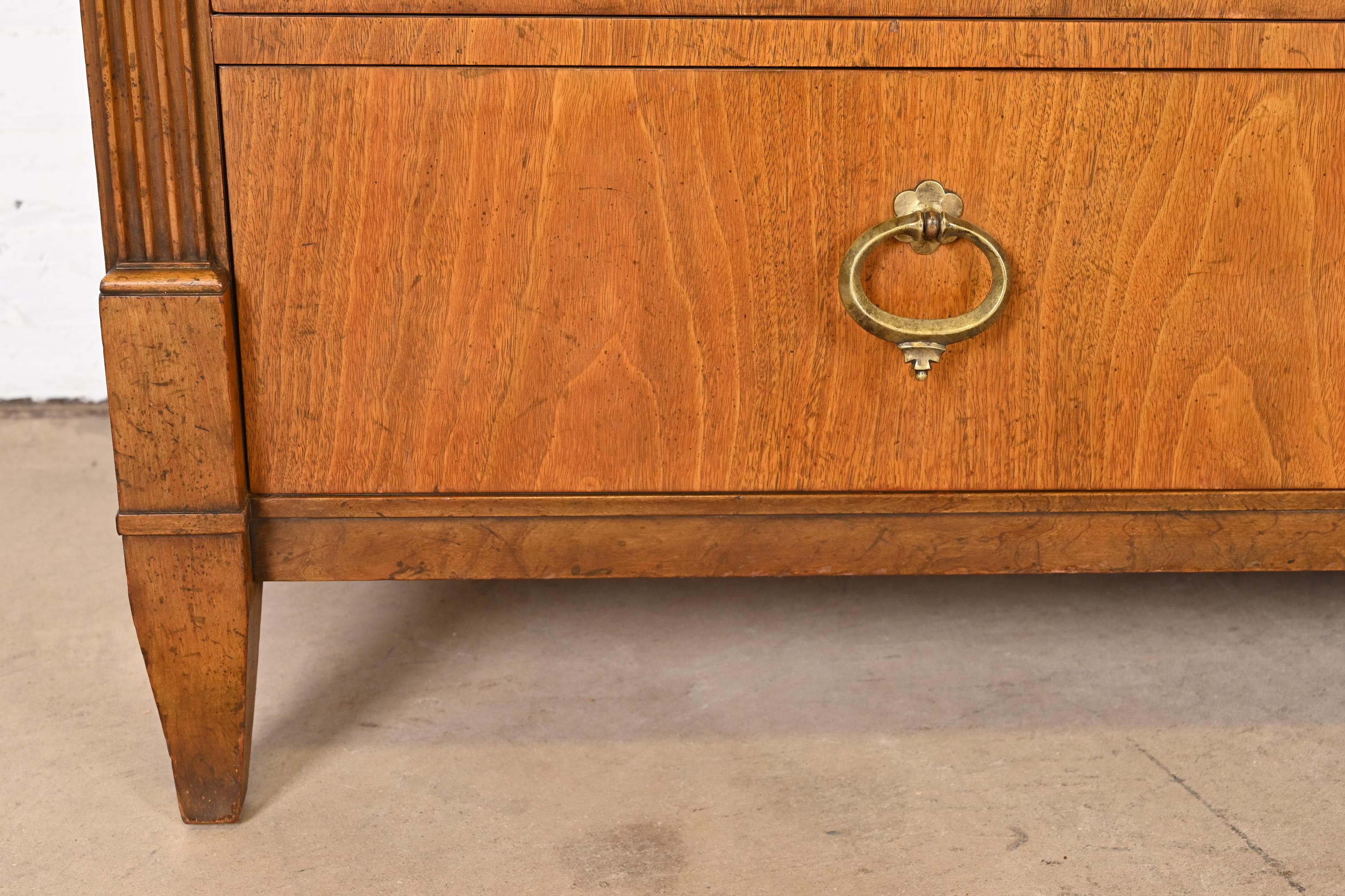 Baker Furniture French Regency Louis XVI Walnut Triple Dresser or Credenza 5