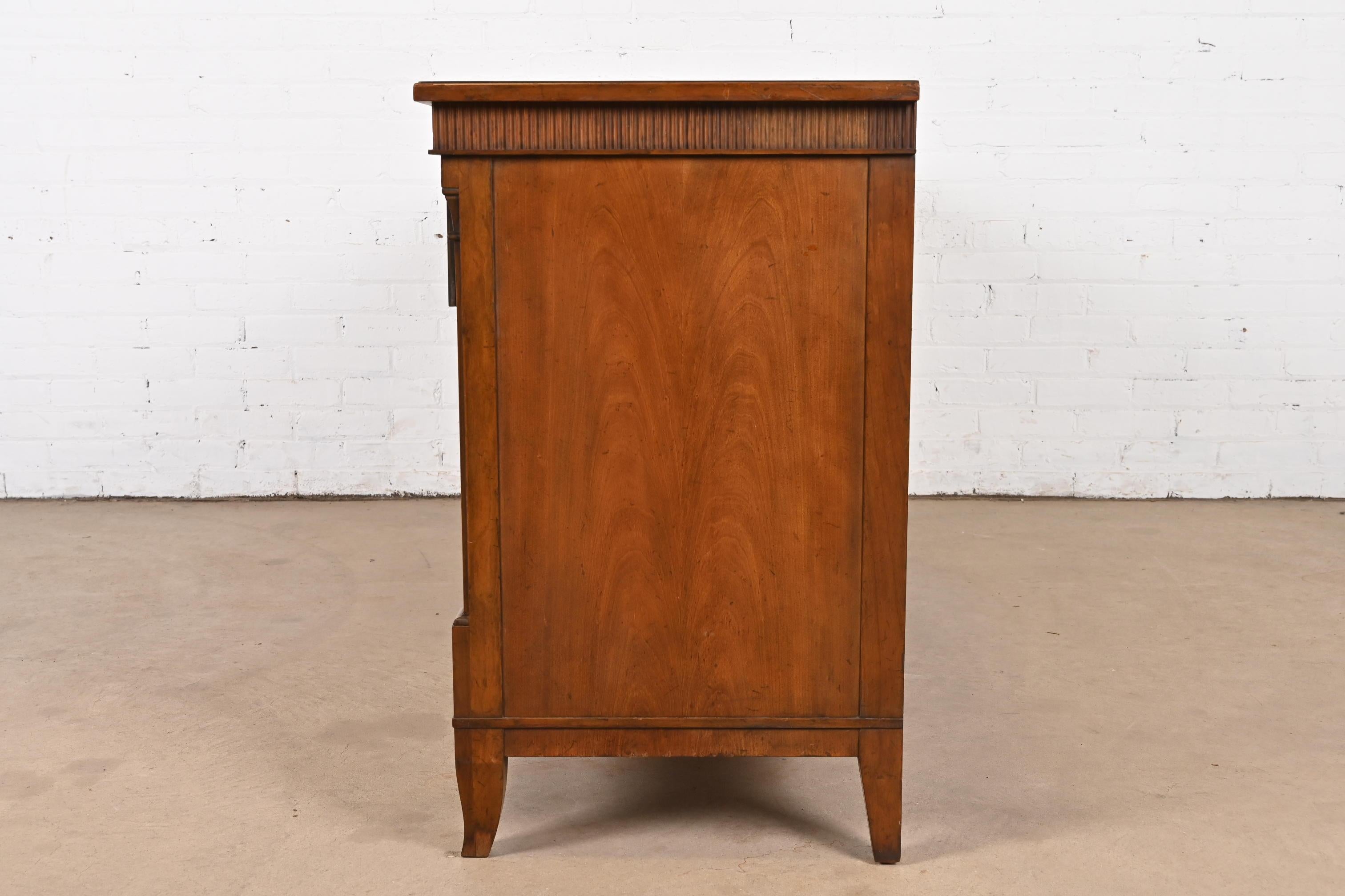 Baker Furniture French Regency Louis XVI Walnut Triple Dresser or Credenza 13