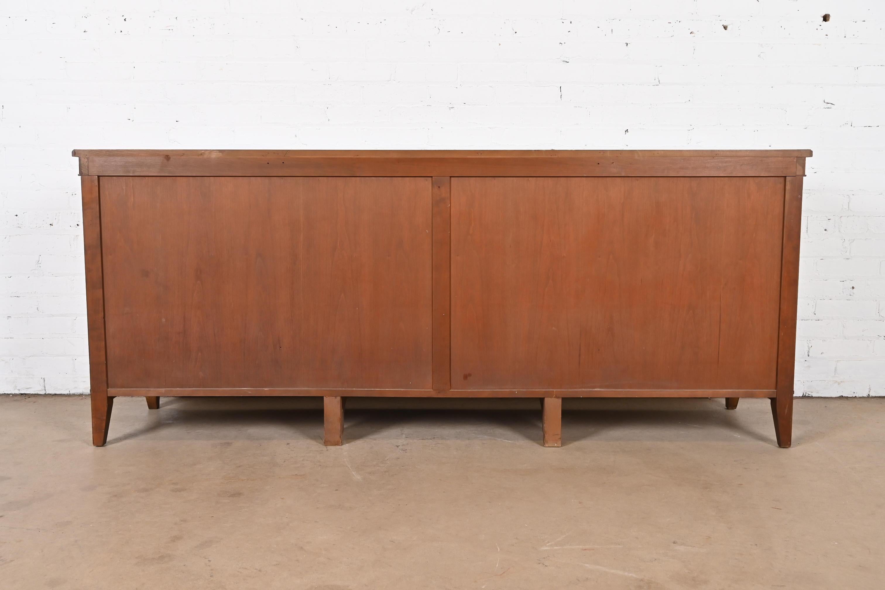 Baker Furniture French Regency Louis XVI Walnut Triple Dresser or Credenza 14