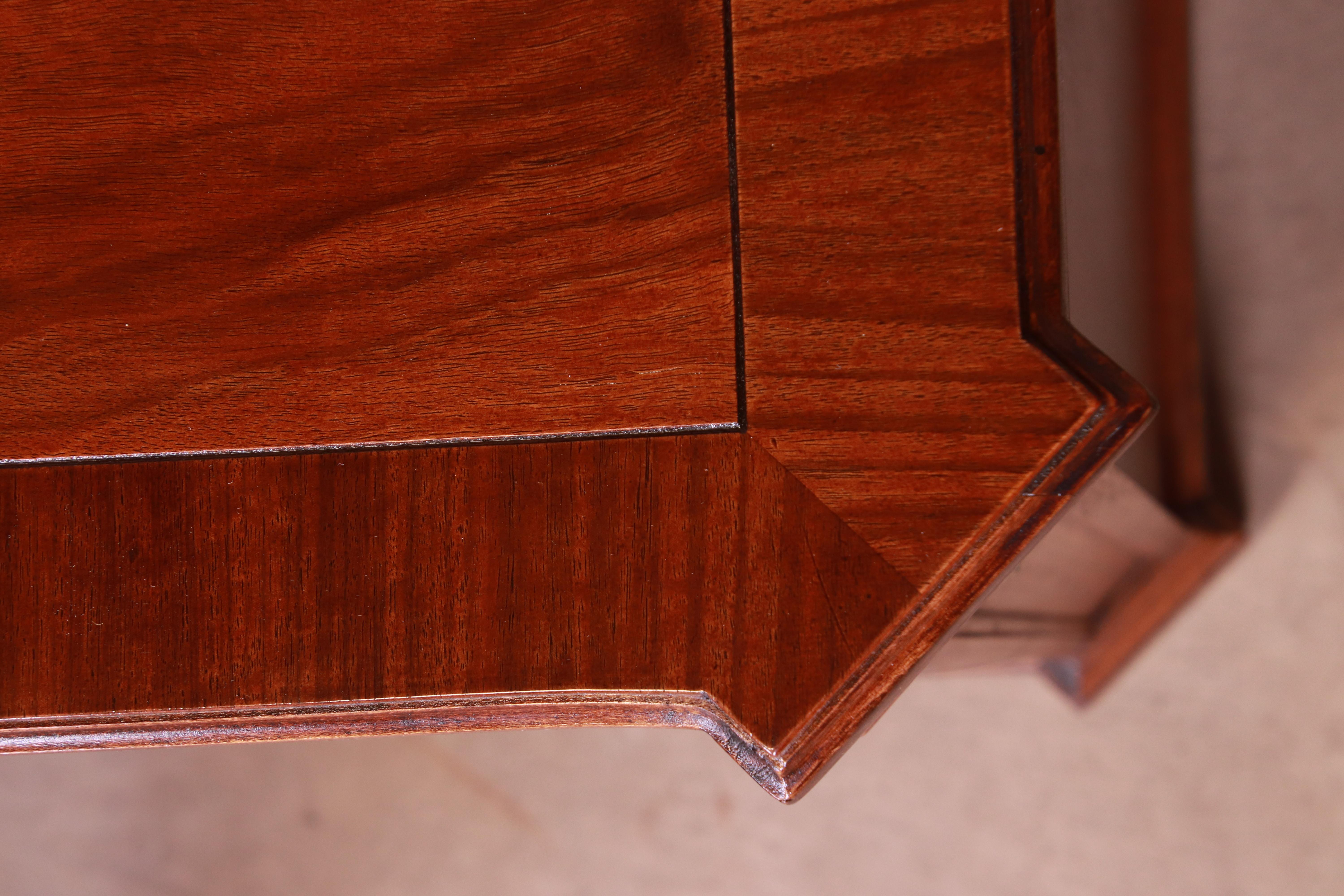 Baker Furniture French Regency Mahogany Sideboard or Bar Cabinet, Refinished 4