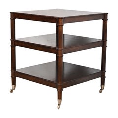 Baker Furniture French Regency Mahogany Three-Tier Side Table or Tea Table