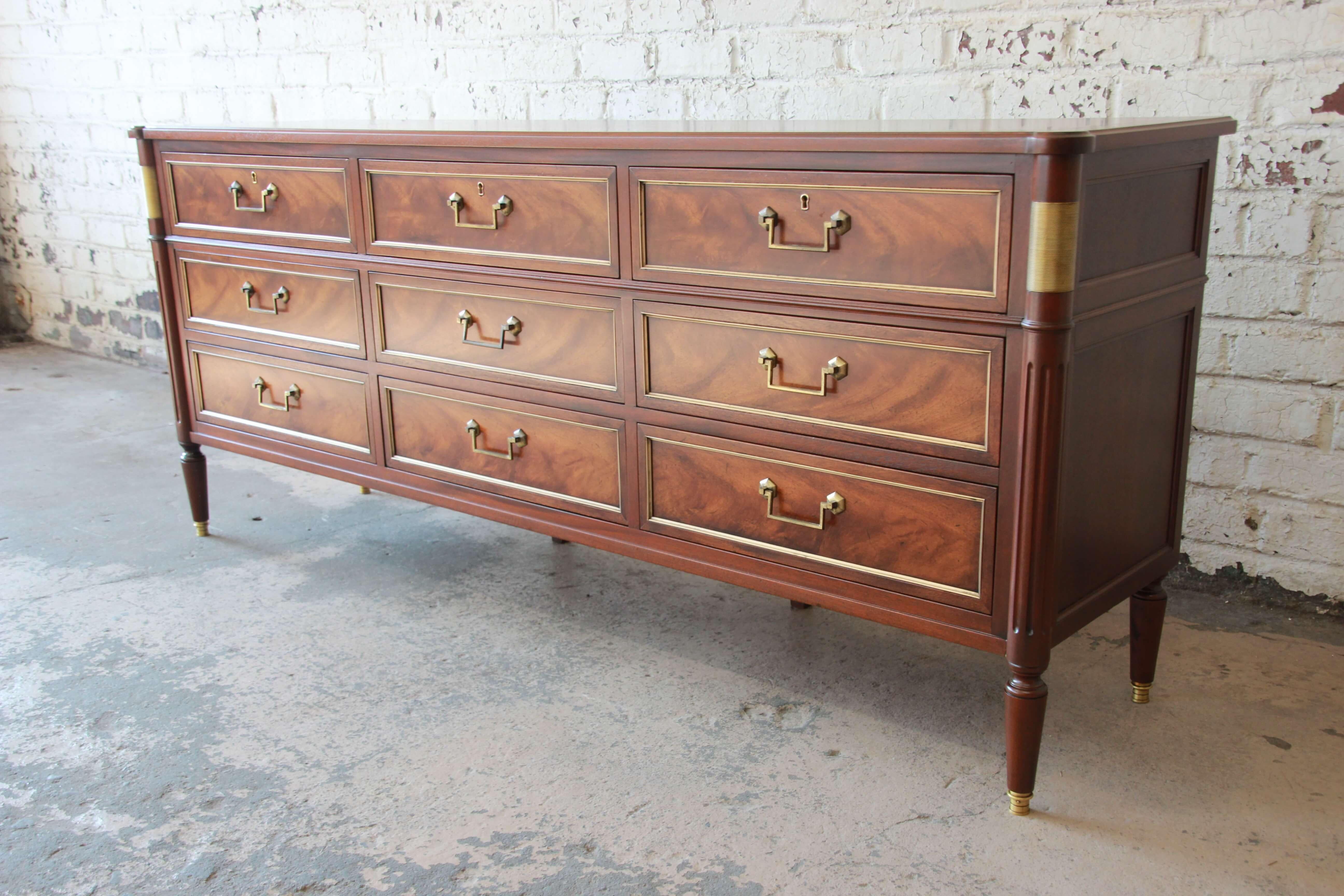 Baker Furniture French Regency Style Long Dresser or Credenza In Good Condition In South Bend, IN