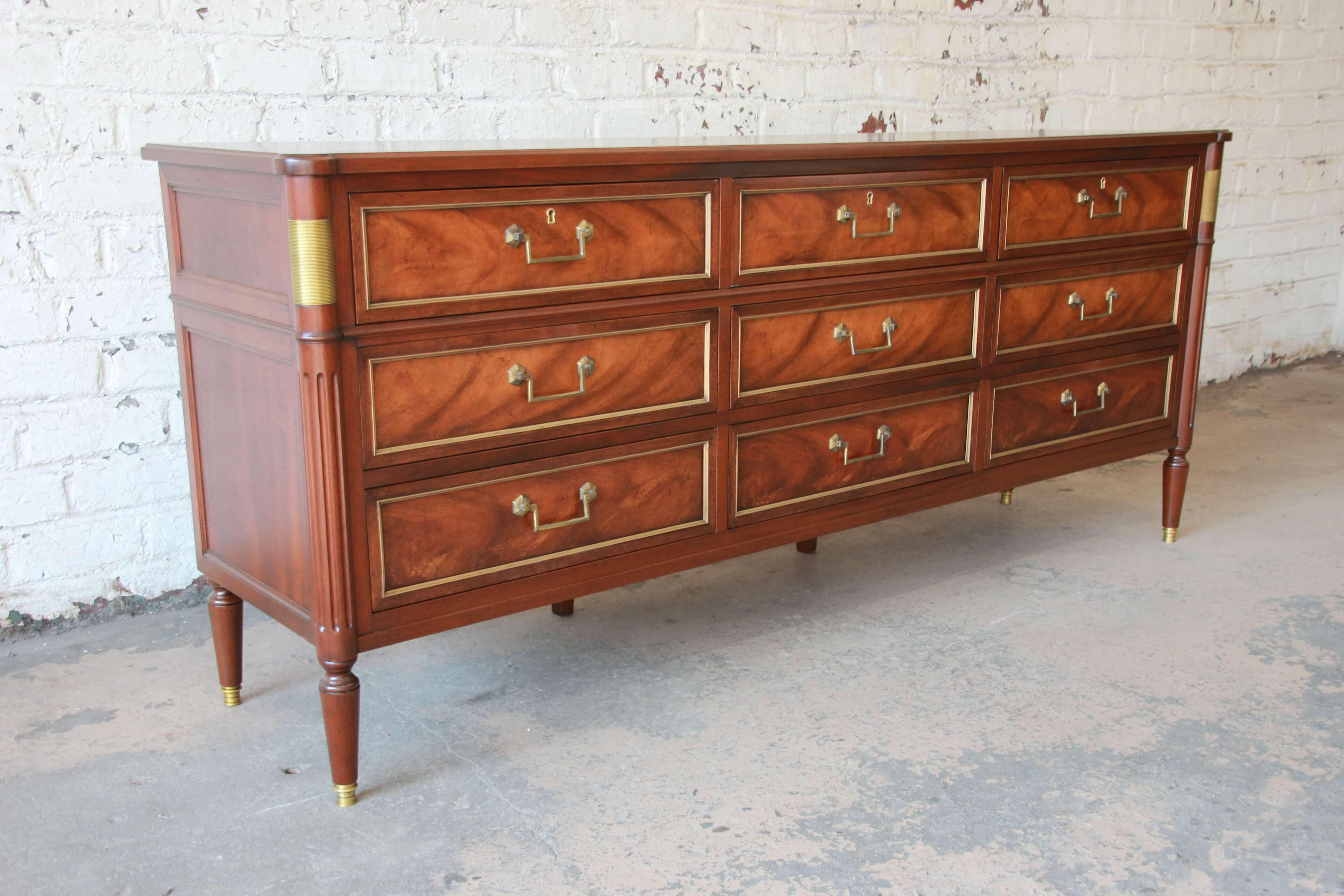 Late 20th Century Baker Furniture French Regency Style Long Dresser or Credenza
