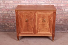 Baker Furniture French Regency Walnut Bar Cabinet, Newly Refinished