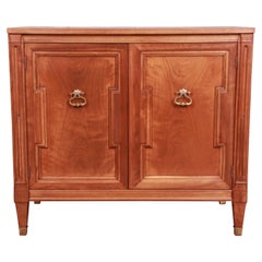 Baker Furniture French Regency Walnut Bar Cabinet, Newly Refinished