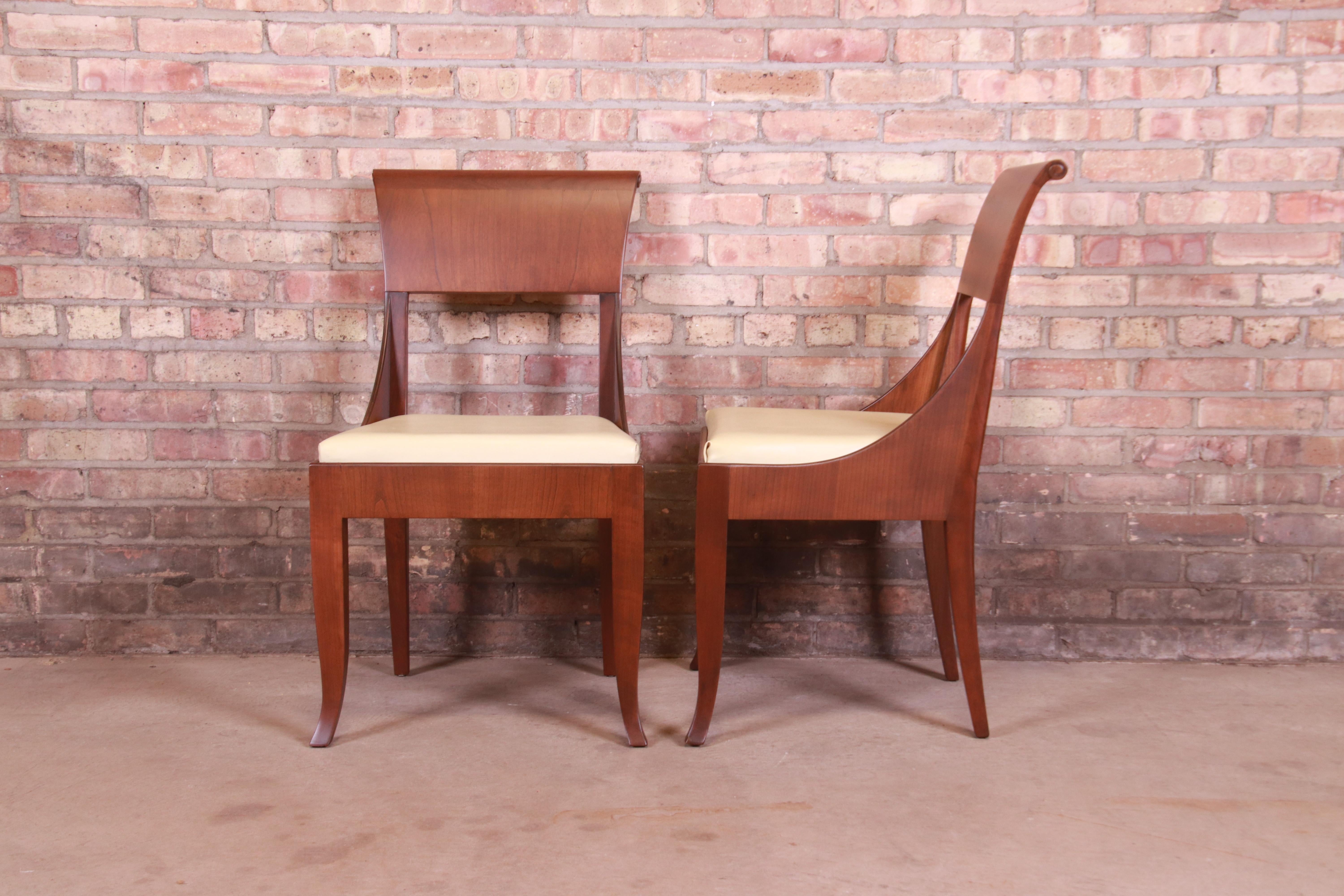 Baker Furniture French Regency Walnut Dining Chairs, Newly Refinished 5