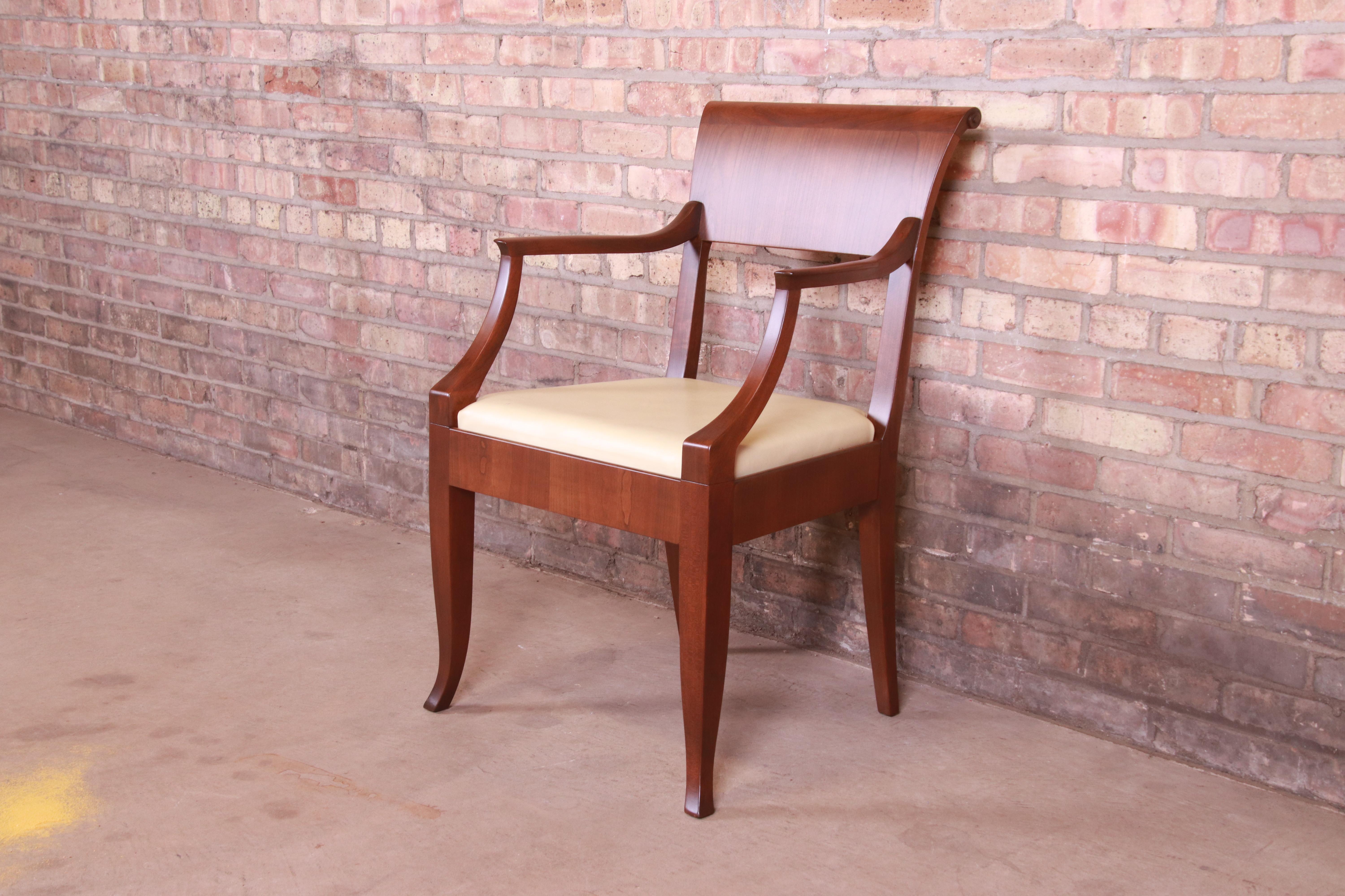 Baker Furniture French Regency Walnut Dining Chairs, Newly Refinished 3