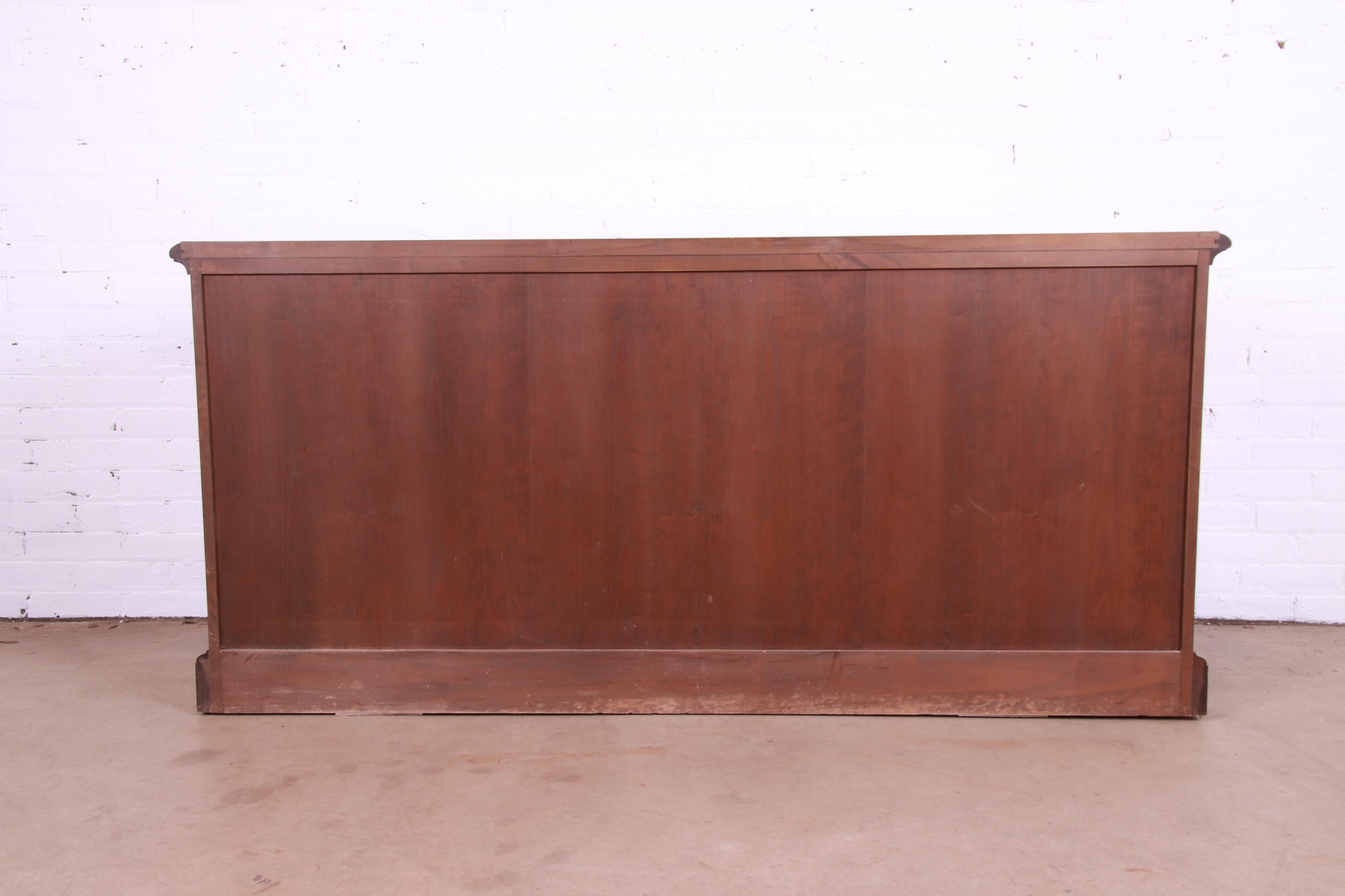 Baker Furniture French Regency Walnut Sideboard Credenza or Bar Cabinet 6