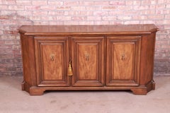 Baker Furniture French Regency Walnut Sideboard or Bar Cabinet