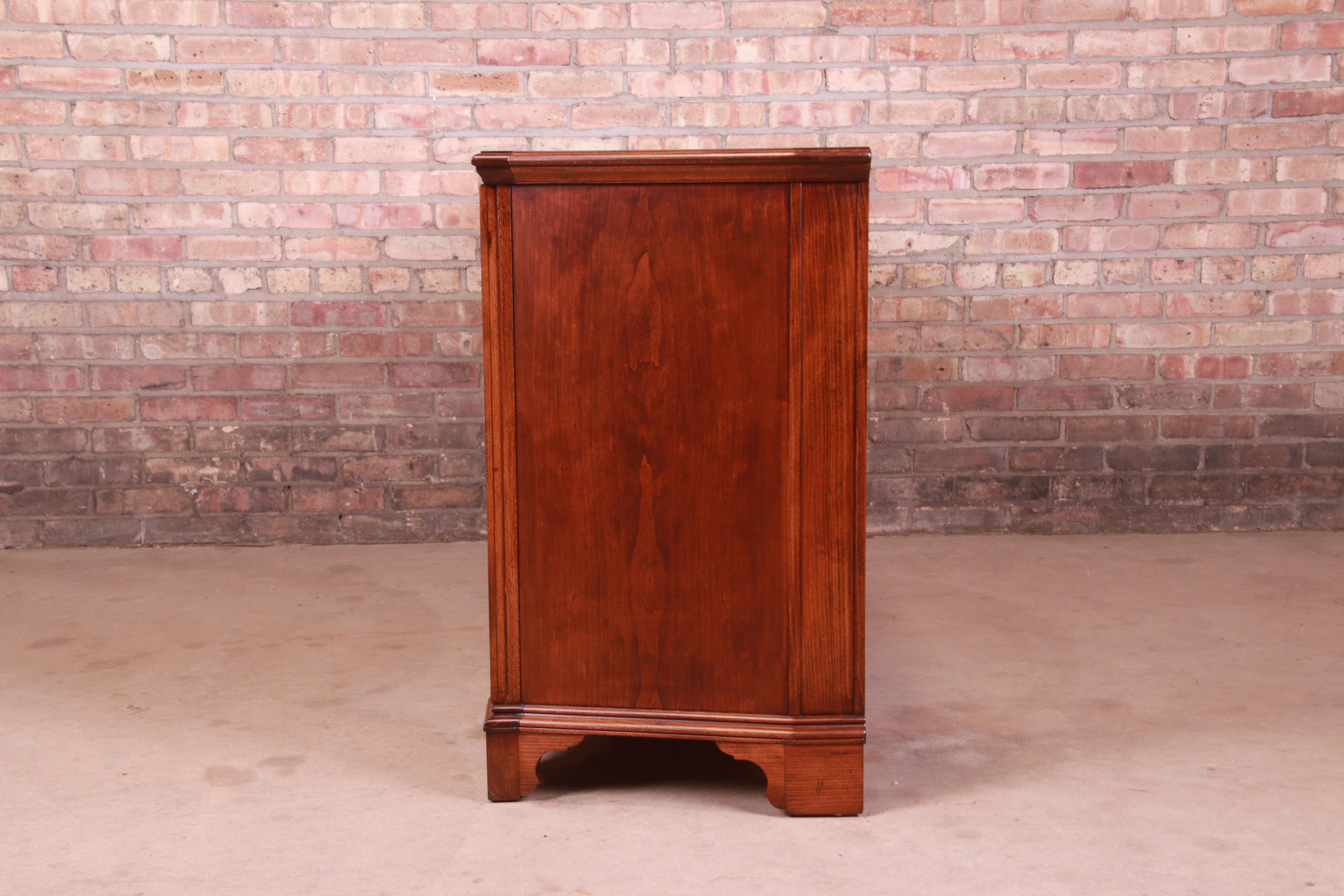 Baker Furniture French Regency Walnut Sideboard or Bar Cabinet, Newly Refinished 6
