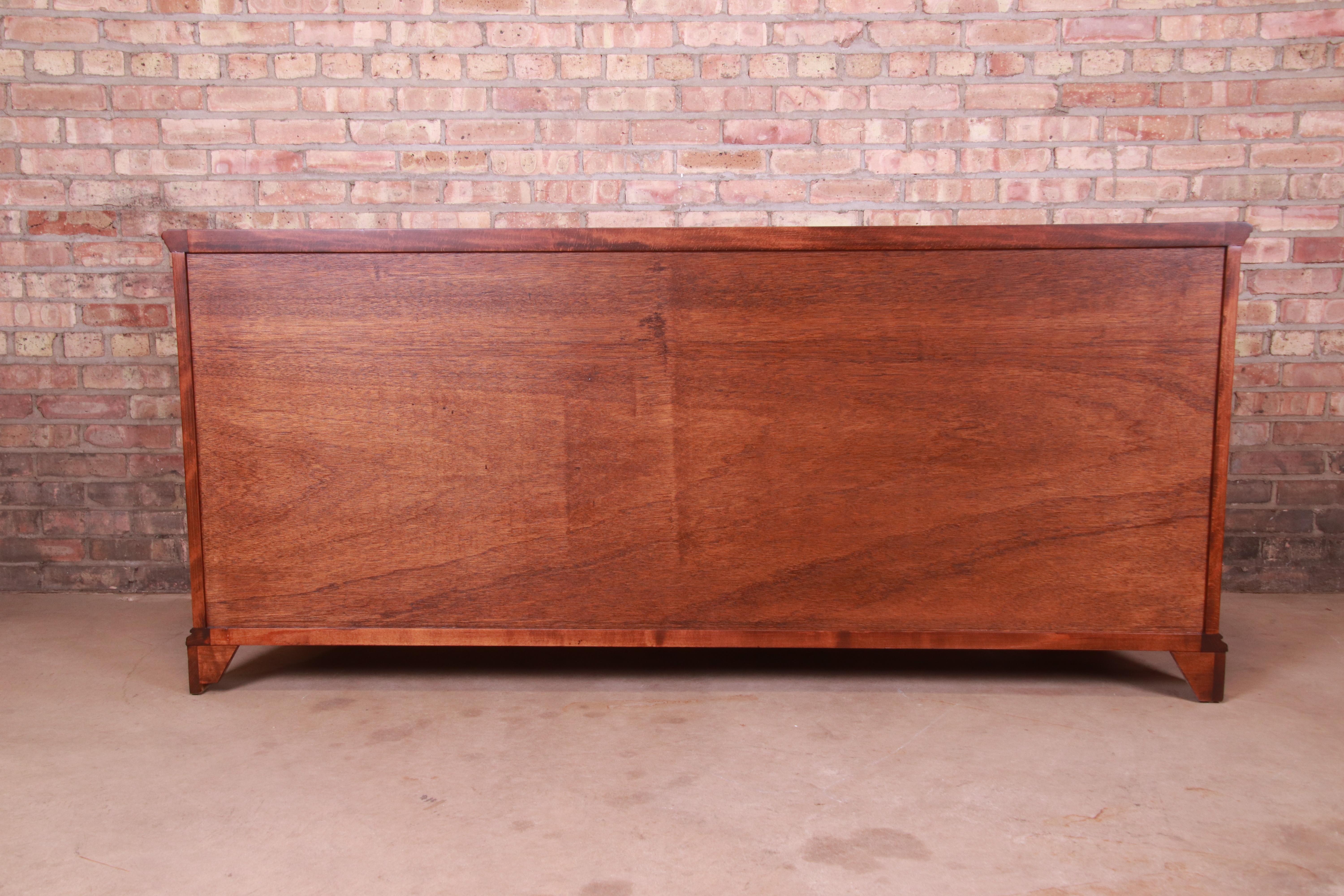 Baker Furniture French Regency Walnut Sideboard or Bar Cabinet, Newly Refinished 8