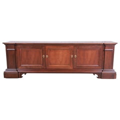 Baker Furniture French Regency Walnut Sideboard or Bar Cabinet, Newly Restored