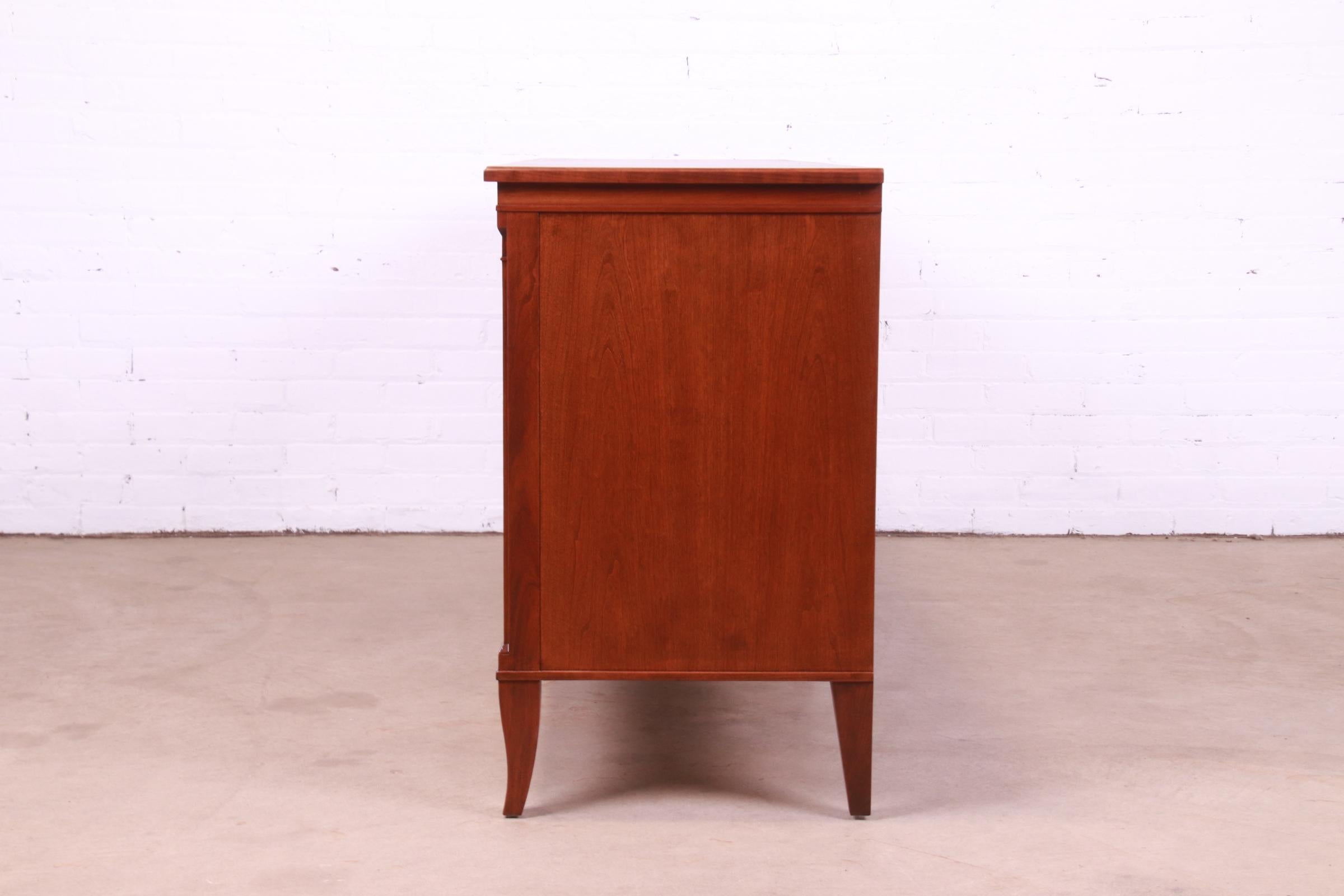 Baker Furniture French Regency Walnut Sideboard or Credenza, Newly Refinished 10