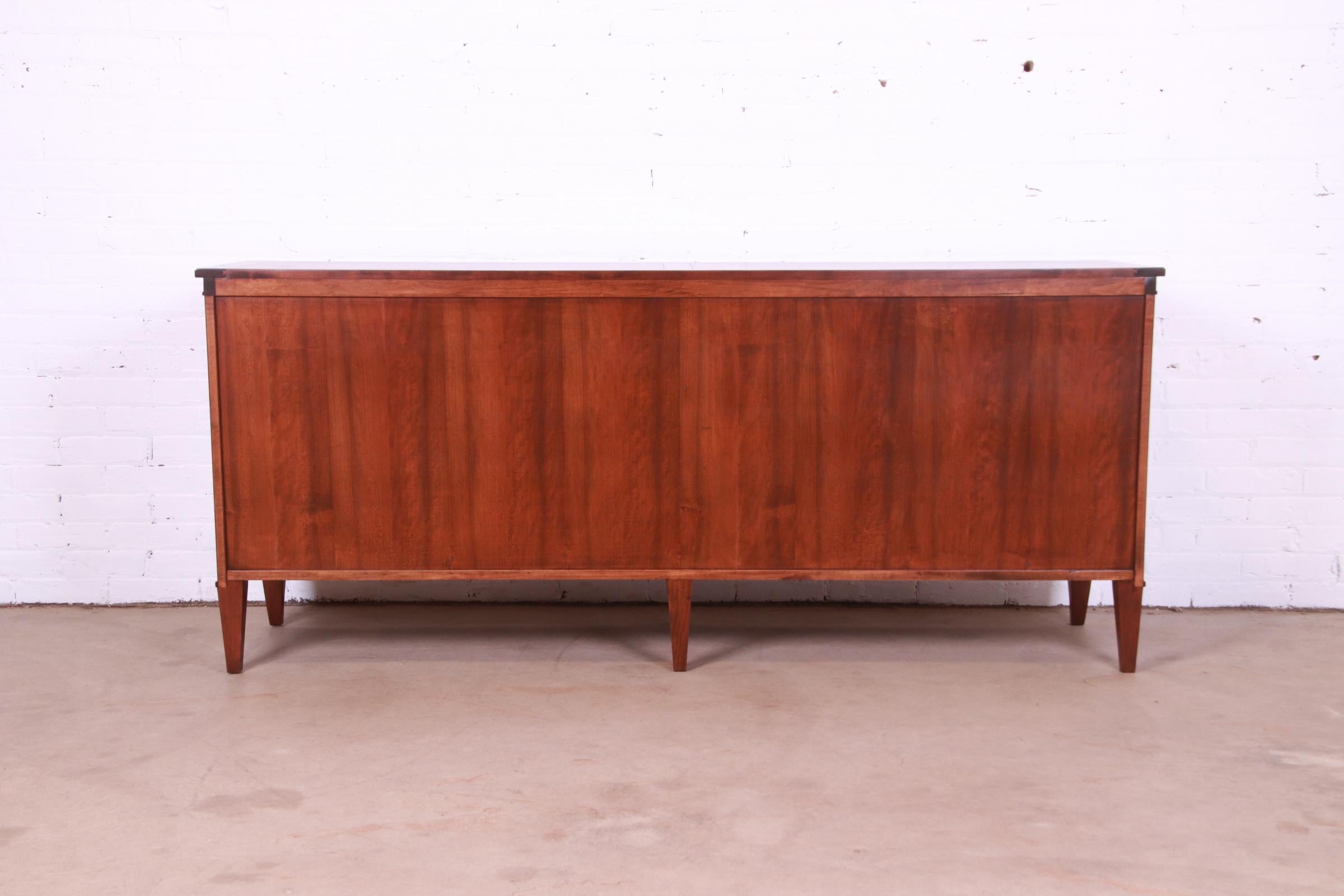 Baker Furniture French Regency Walnut Sideboard or Credenza, Newly Refinished 11