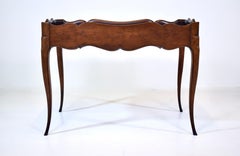 Baker Furniture French Walnut and Burl Wood Butler Coffee Table