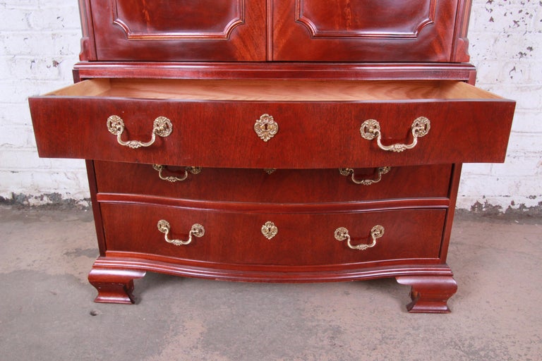 Baker Furniture III Style Mahogany Armoire Dresser or Linen