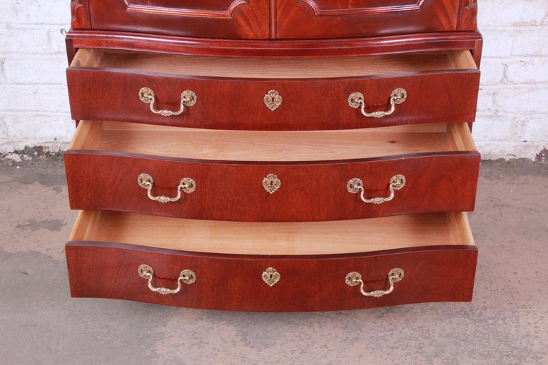 Baker Furniture III Style Mahogany Armoire Dresser or Linen