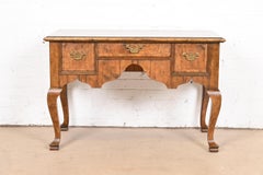 Baker Furniture Georgian Banded Burled Walnut Server or Dressing Table