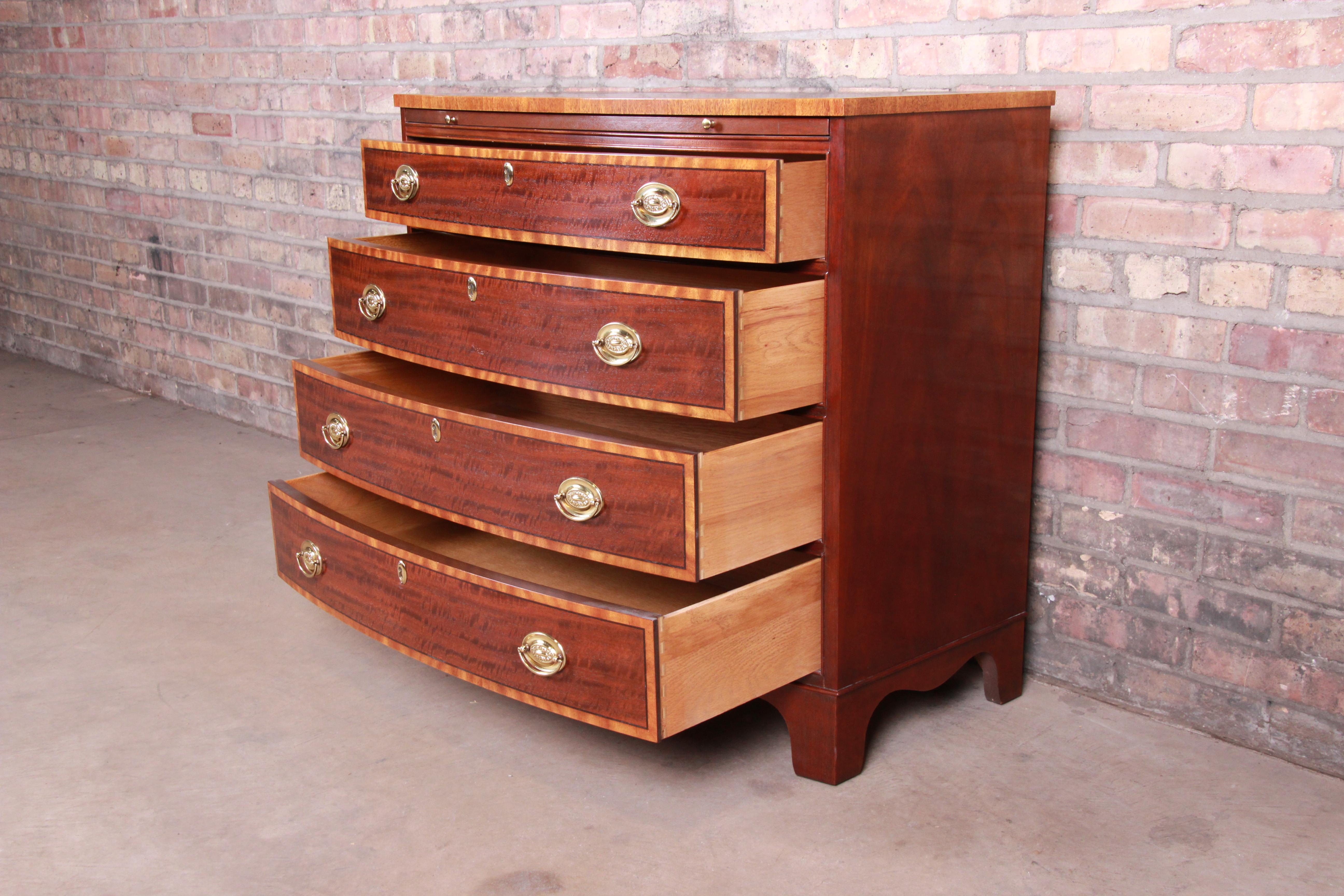 Baker Furniture Georgian Banded Mahogany Bachelor Chest 5