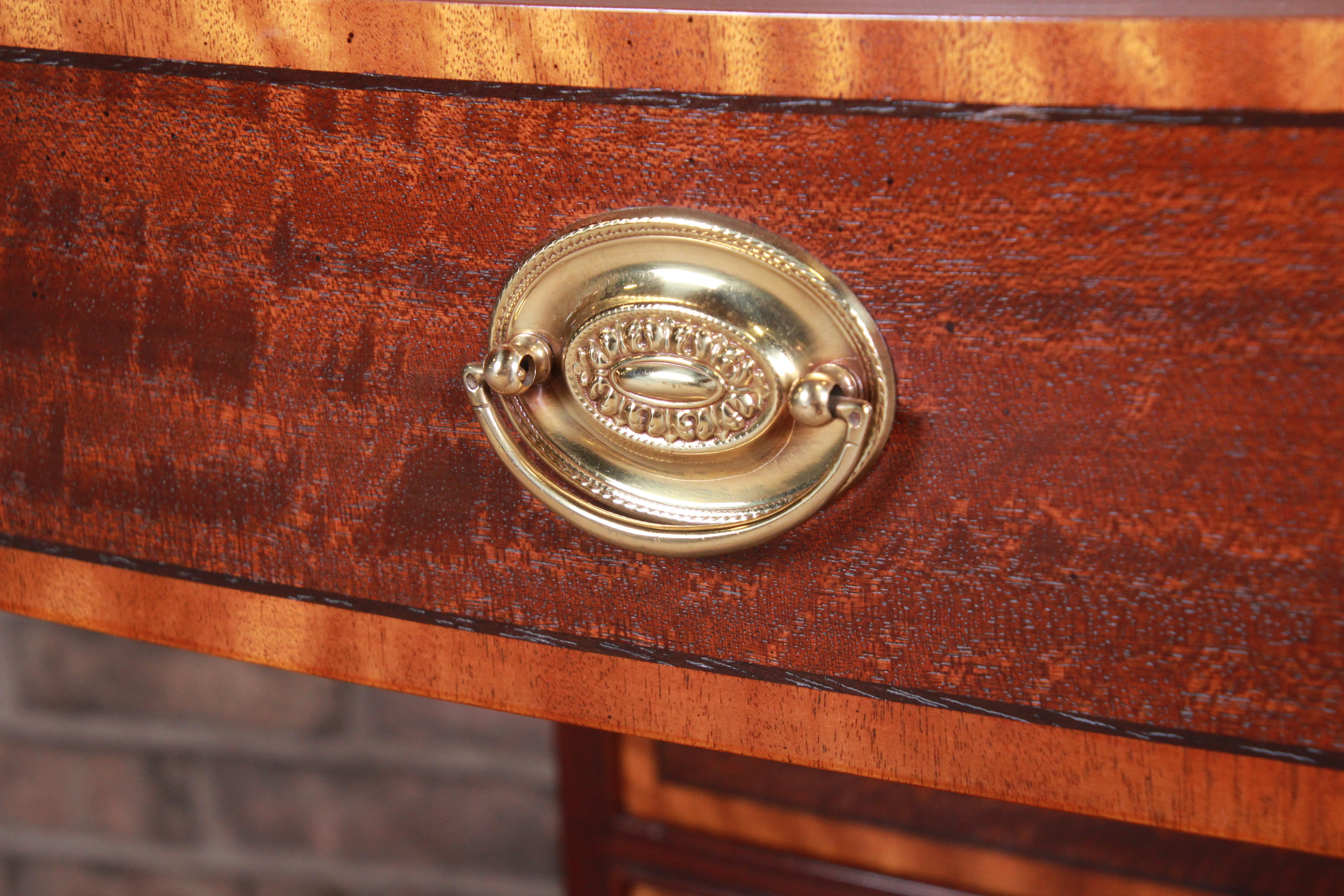 Baker Furniture Georgian Banded Mahogany Bachelor Chest 8