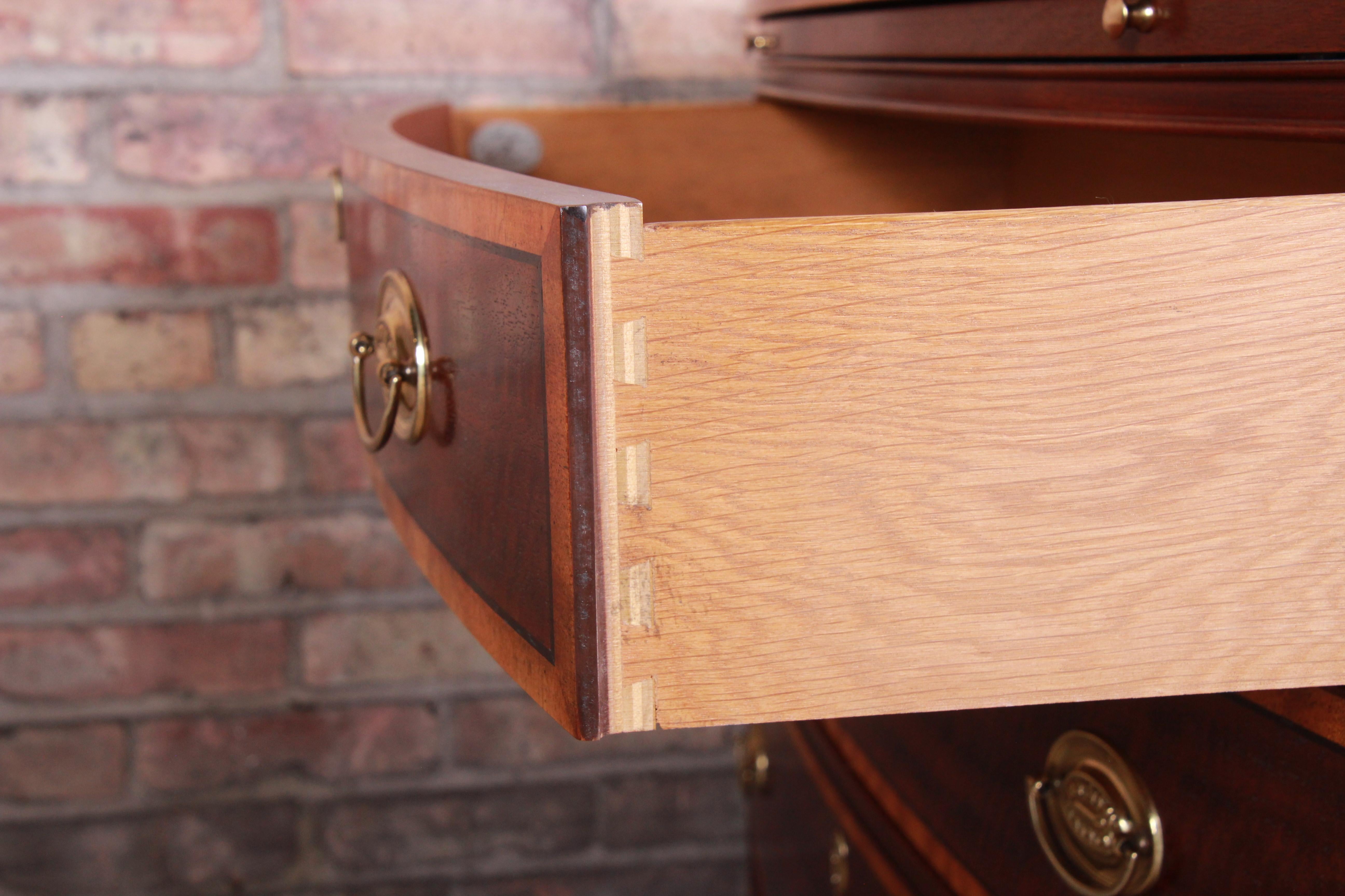 Baker Furniture Georgian Banded Mahogany Bachelor Chest 9