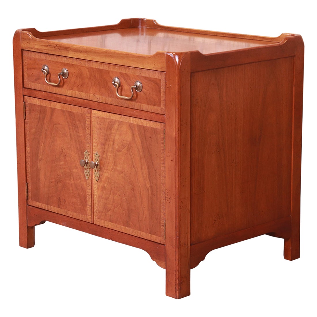 Baker Furniture Georgian Banded Mahogany Bedside Chest