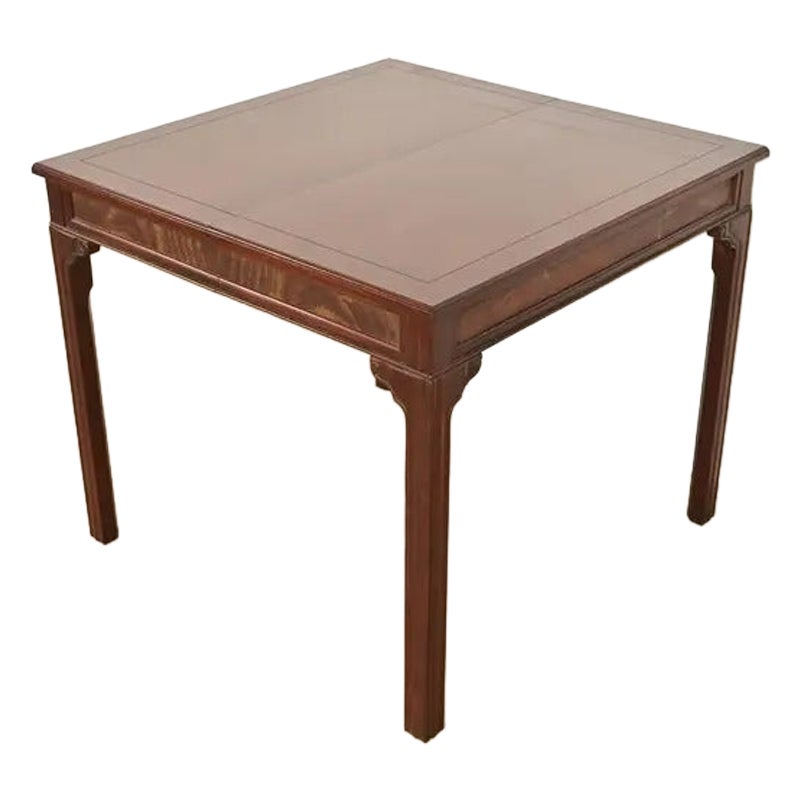 Baker Furniture Georgian Banded Mahogany Extension Dining Table For Sale